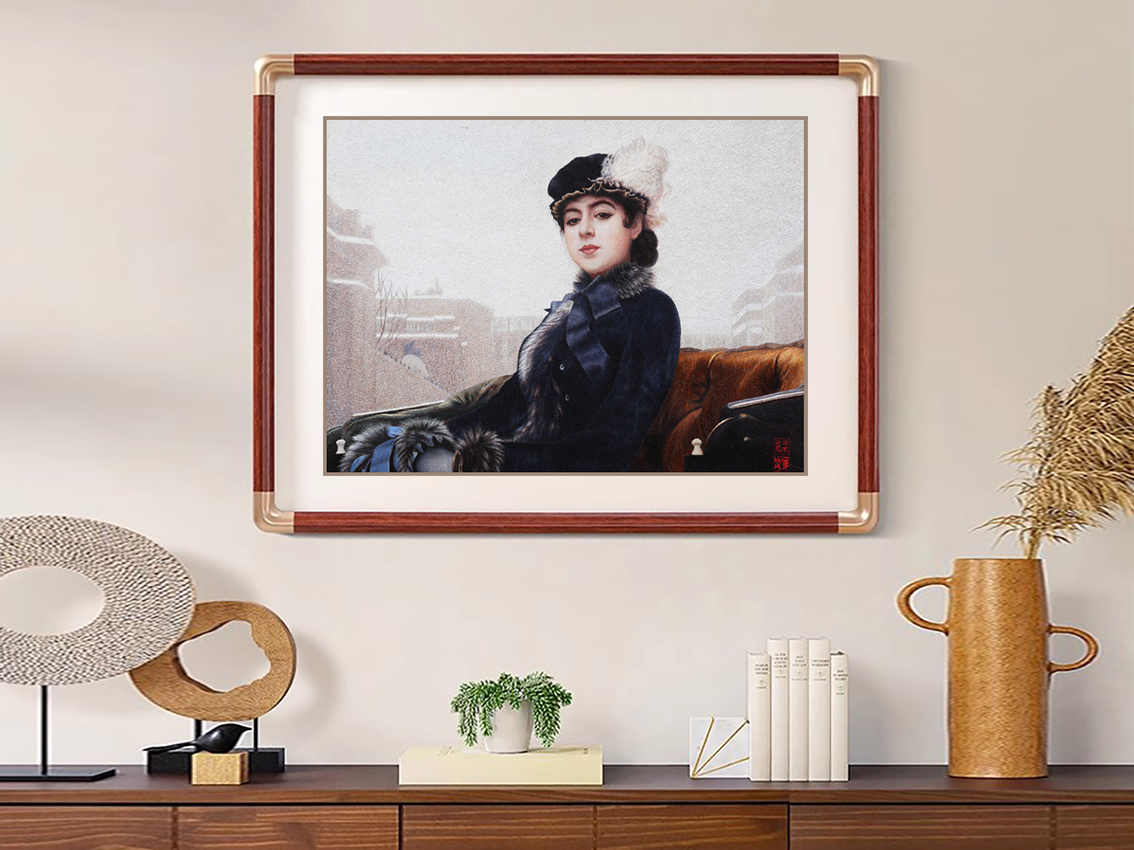 刺绣藏品《无名女郎》:苏绣艺术的精妙呈现