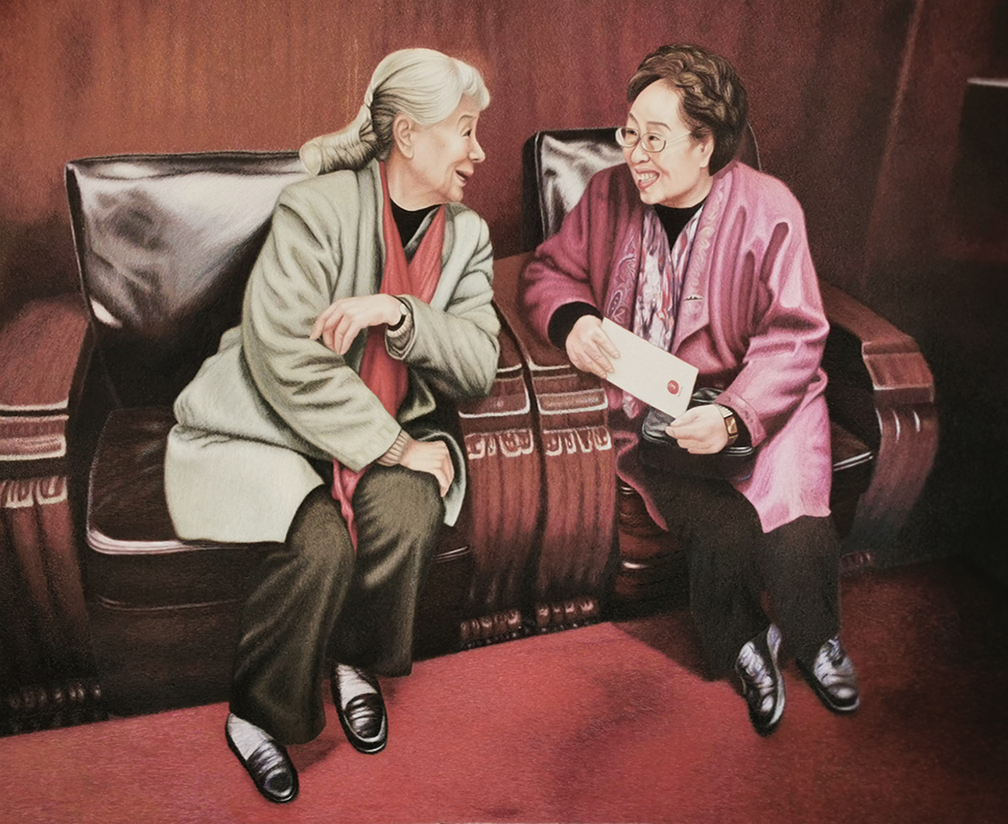 扬州礼好一然绣研究院:刺绣与油画的完美融合《贵宾室里》惊艳问世
